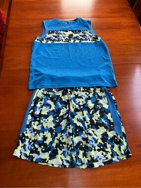 Tek Gear Boys XL Husky 18/20 Dry Tek Tank Top Shorts 2 Piece Athletic Set